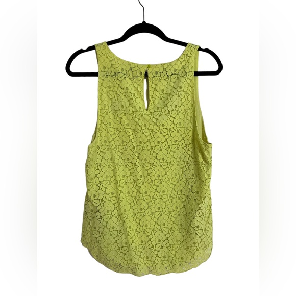Talula Lace Tank Top in Neon Yellow, Size Medium - Picture 2 of 3